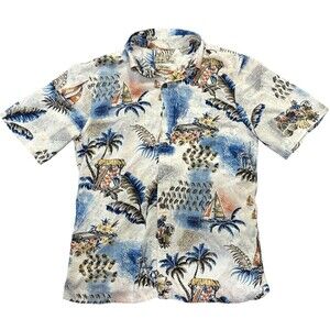 Batik Bay Hawaiian Shirt Mens S Tropical Beach Short Sleeve Button Up Island